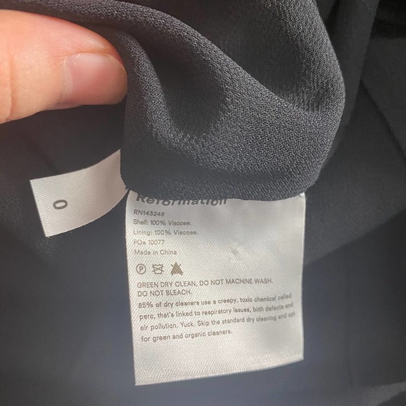 Reformation Luanne Dress Black Red Polka Dot - Picture 12 of 12